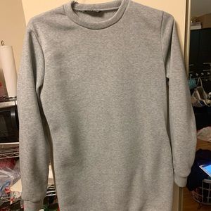 Gray Sweatshirt Dress